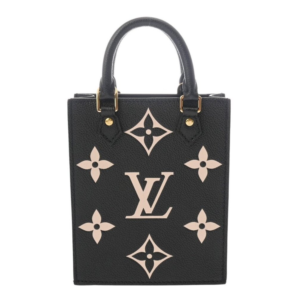 LOUIS VUITTON Monogram Ann Platt Petit Sac Plat Noir / Beige 800000136599000